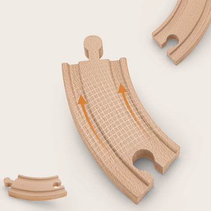 Wooden Track Trains 55 Pcs