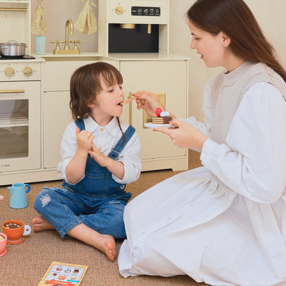 Play Kitchen Accessories – Children’s Coffee Maker: Wooden Kids Play Coffee Maker Set