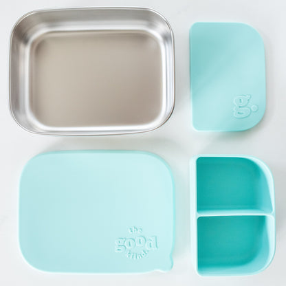 Stainless steel lunch container with Removable Silicone Pod