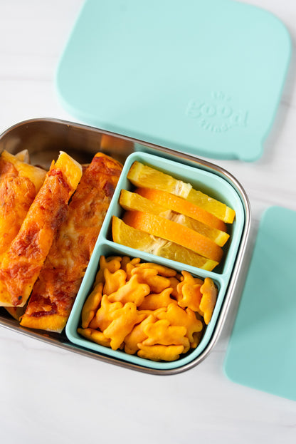 Stainless steel lunch container with Removable Silicone Pod