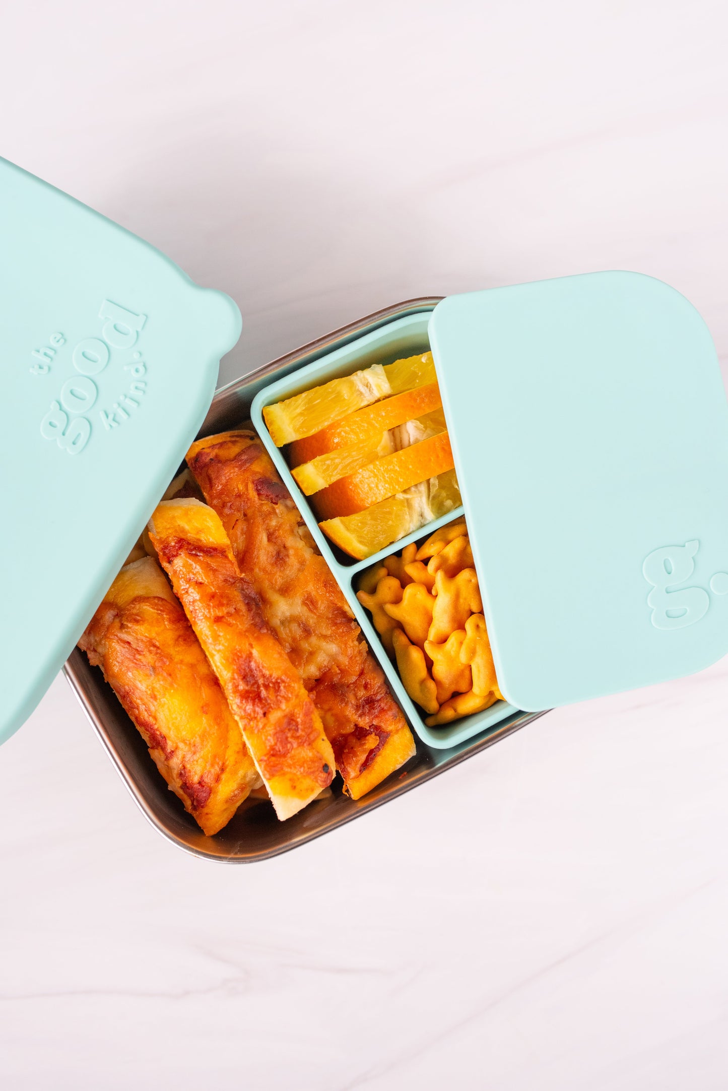 Stainless steel lunch container with Removable Silicone Pod