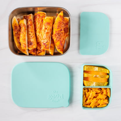 Stainless steel lunch container with Removable Silicone Pod