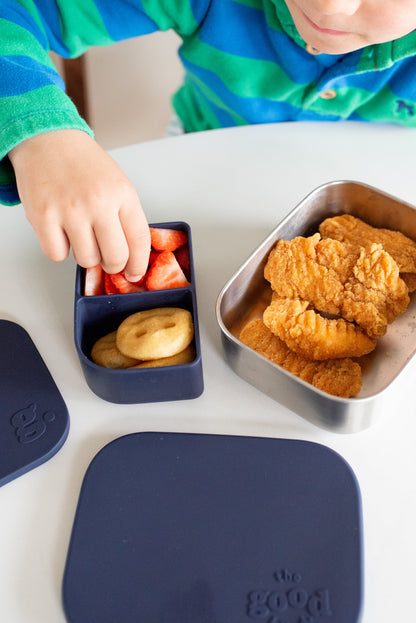 Stainless steel lunch container with Removable Silicone Pod