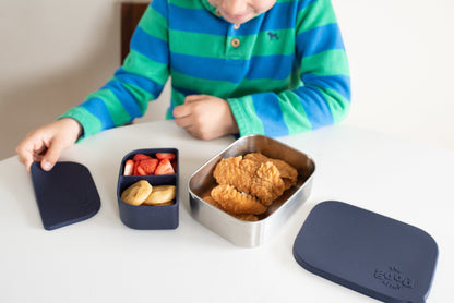 Stainless steel lunch container with Removable Silicone Pod