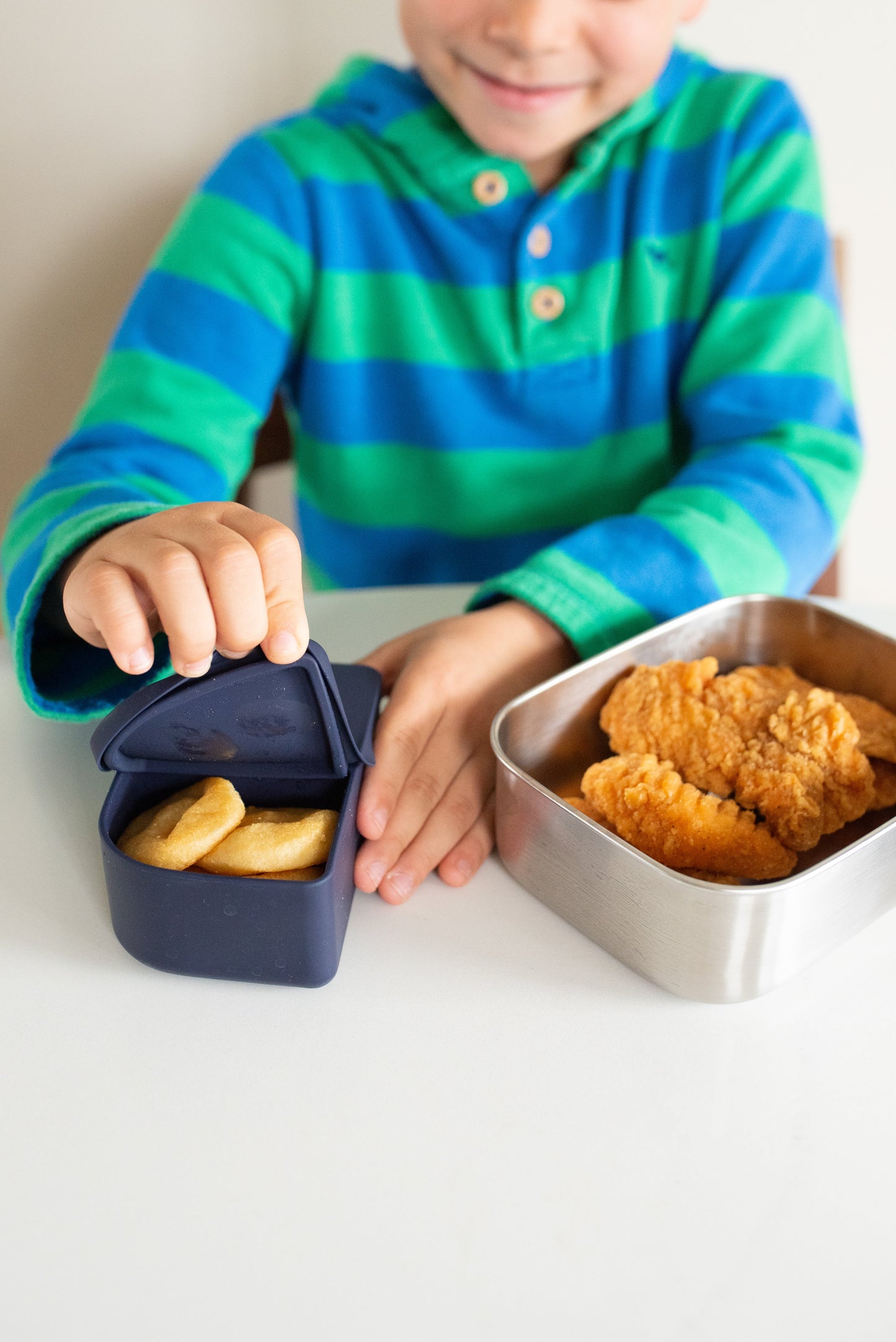Stainless steel lunch container with Removable Silicone Pod