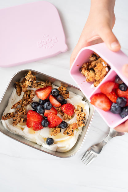 Stainless steel lunch container with Removable Silicone Pod