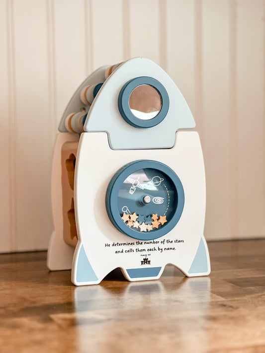Galactic Glory Starship - Wooden Shape Sorter Toy