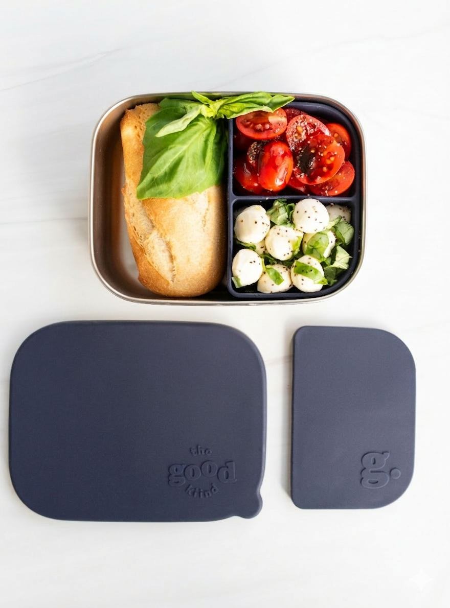 Stainless steel lunch container with Removable Silicone Pod