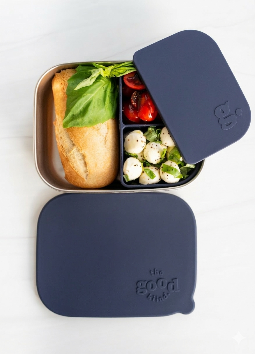 Stainless steel lunch container with Removable Silicone Pod