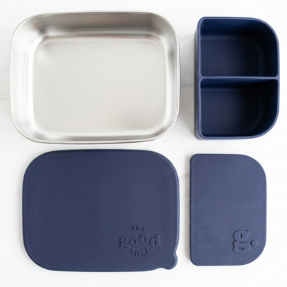 Stainless steel lunch container with Removable Silicone Pod